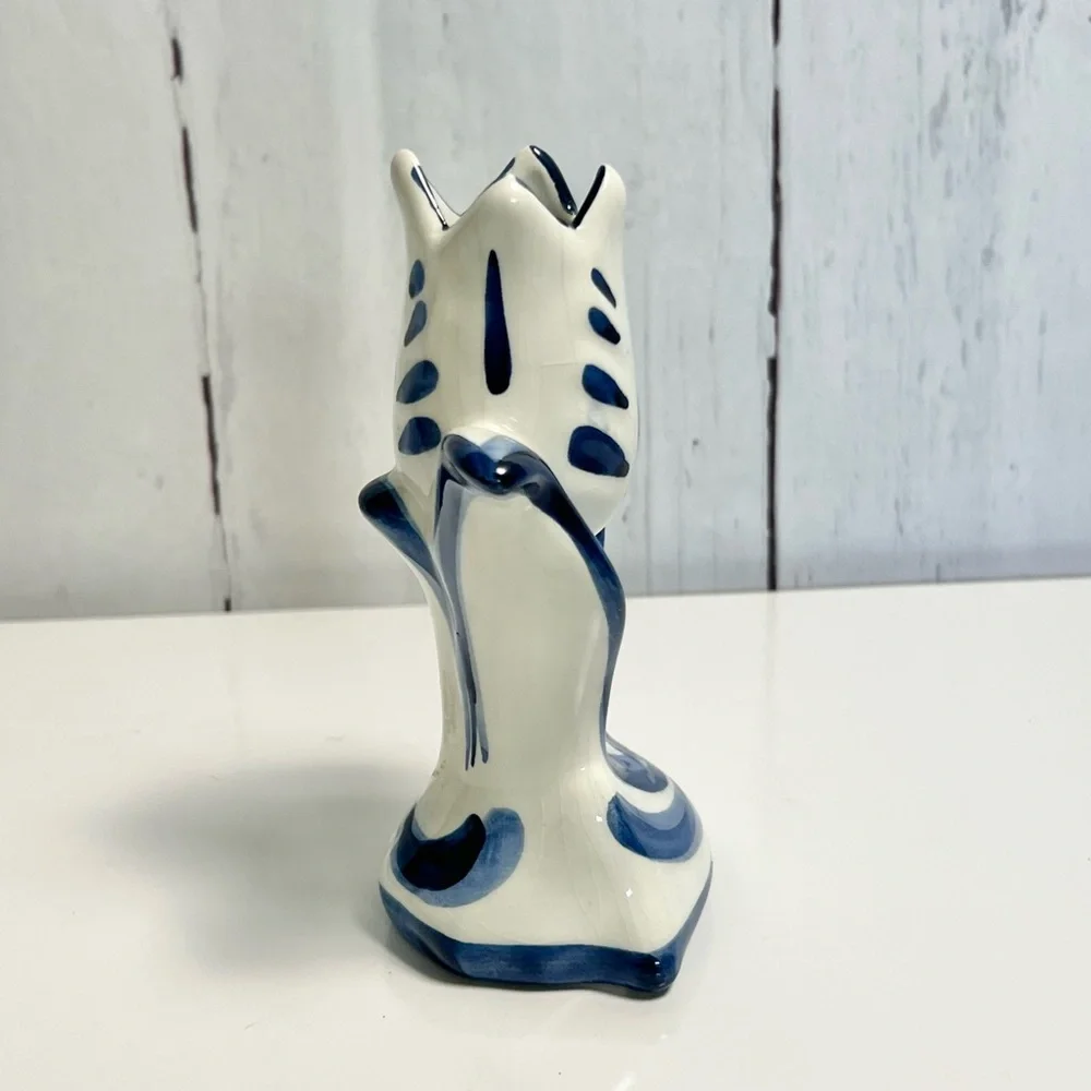 Vintage Royal Delft Blue Holland Bud Vase – Hand-Painted Tulip Shaped  Vase